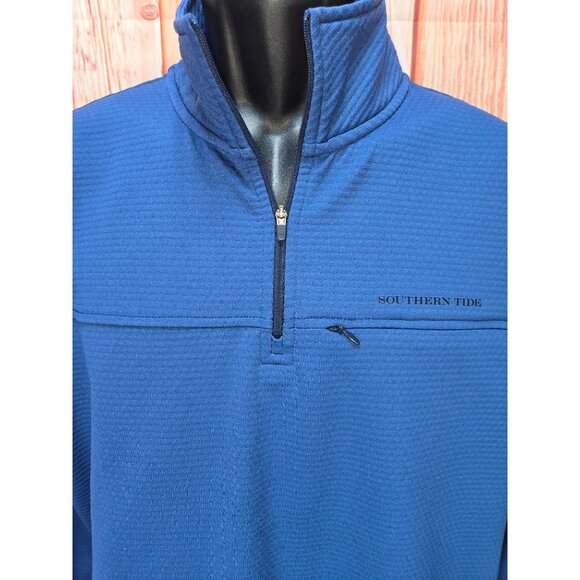Southern Tide Mens Medium Blue Quarter-Zip Jacket Medium - Picture 3 of 7